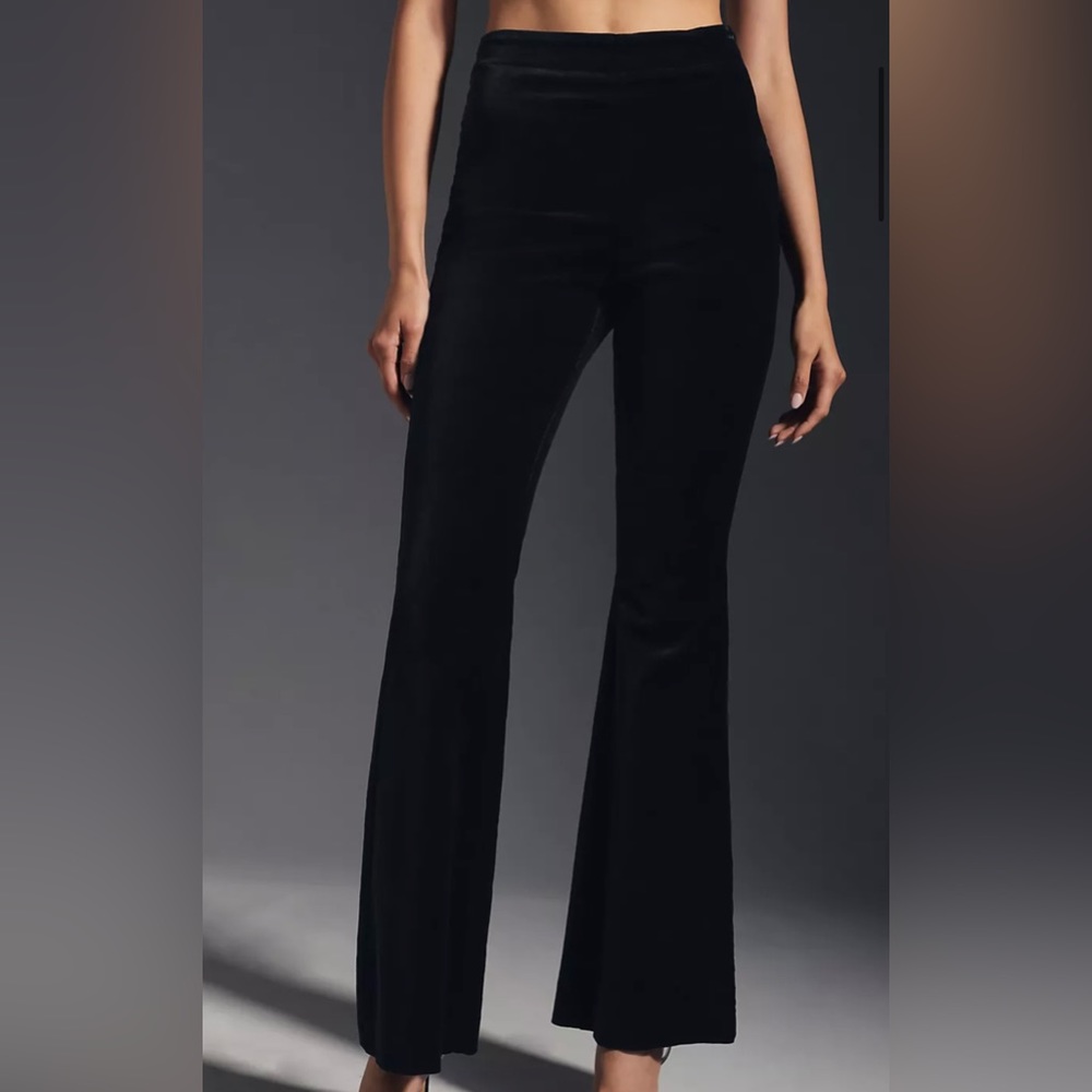 Anthropologie flare velvet pants